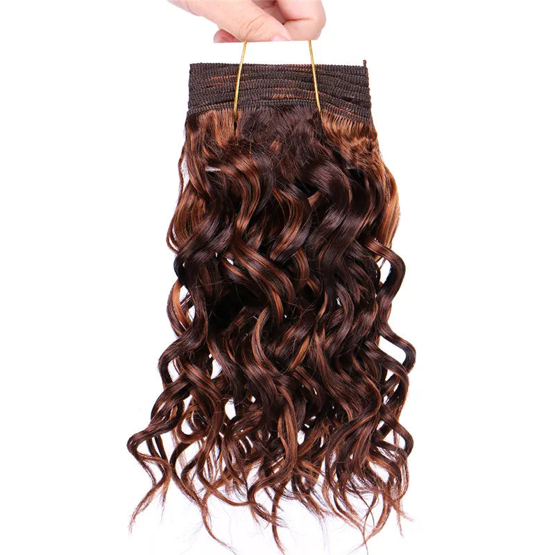 8"-20" P4/30 color double Weft wavy Hair 100g/pcs Bohemian hair bundles synthetic hair Extensions for women