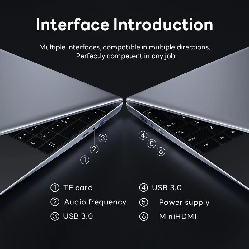 14.1" Windows 11 i9 Laptop Intel Core i9 8950HK Laptops 16GB DDR4 1TB 2TB SSD Notebook PC Gamer Computer Office Study Notebook