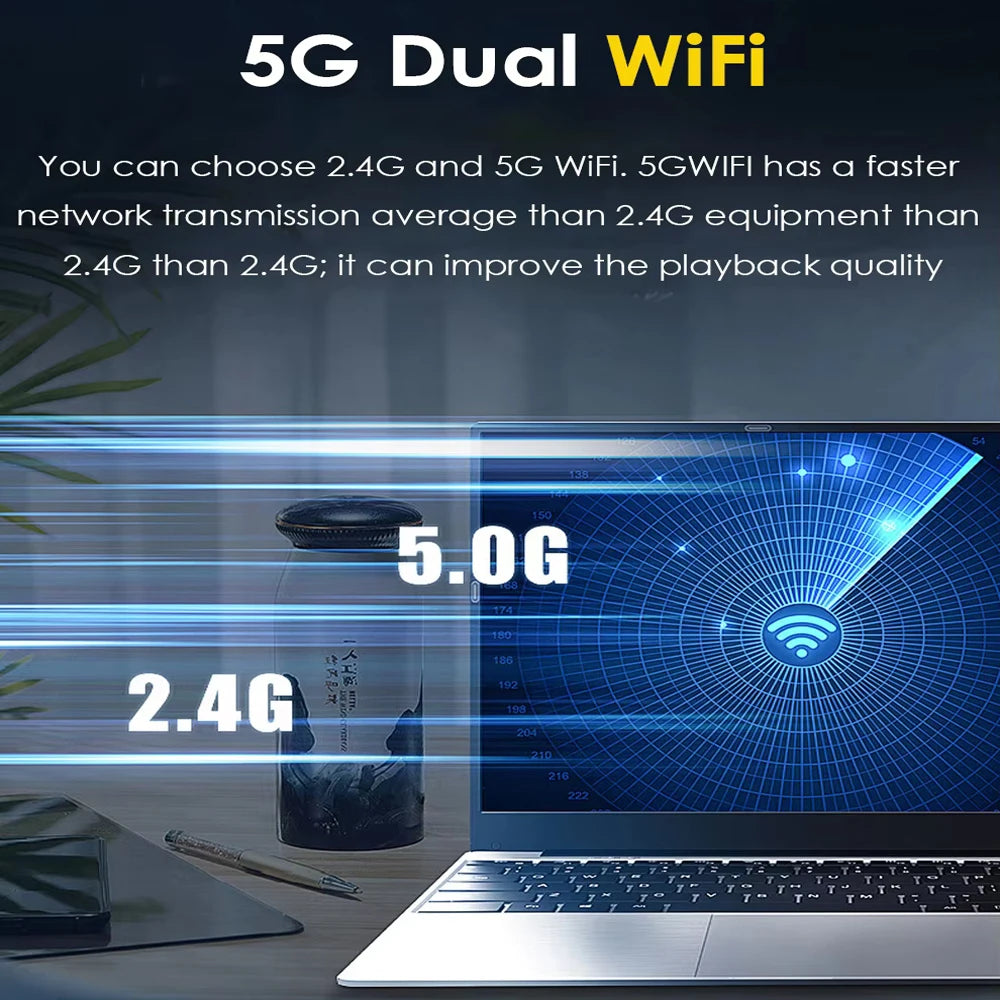 Portable Laptop Computer PC Windows 11 Intel Core i7 8500Y 15.6 Inch 16GB DDR 1TB SSD Office Laptops Fingerprint Unlock Notebook