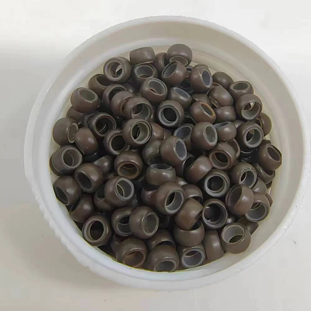 500Units Nano Micro Ring With Silicone Hair Nano Rings 4.0mm Nano Micro Beads Micro Hair Ring Mini Human Hair For Nano Rings