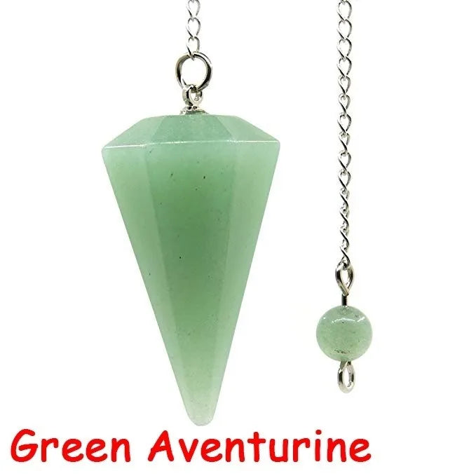 Natural Stone Quartz Agates Pendant Reiki Healing Cone Amethyst Charm Pendulum Pendants For Divination Dowsing Reiki Crystals