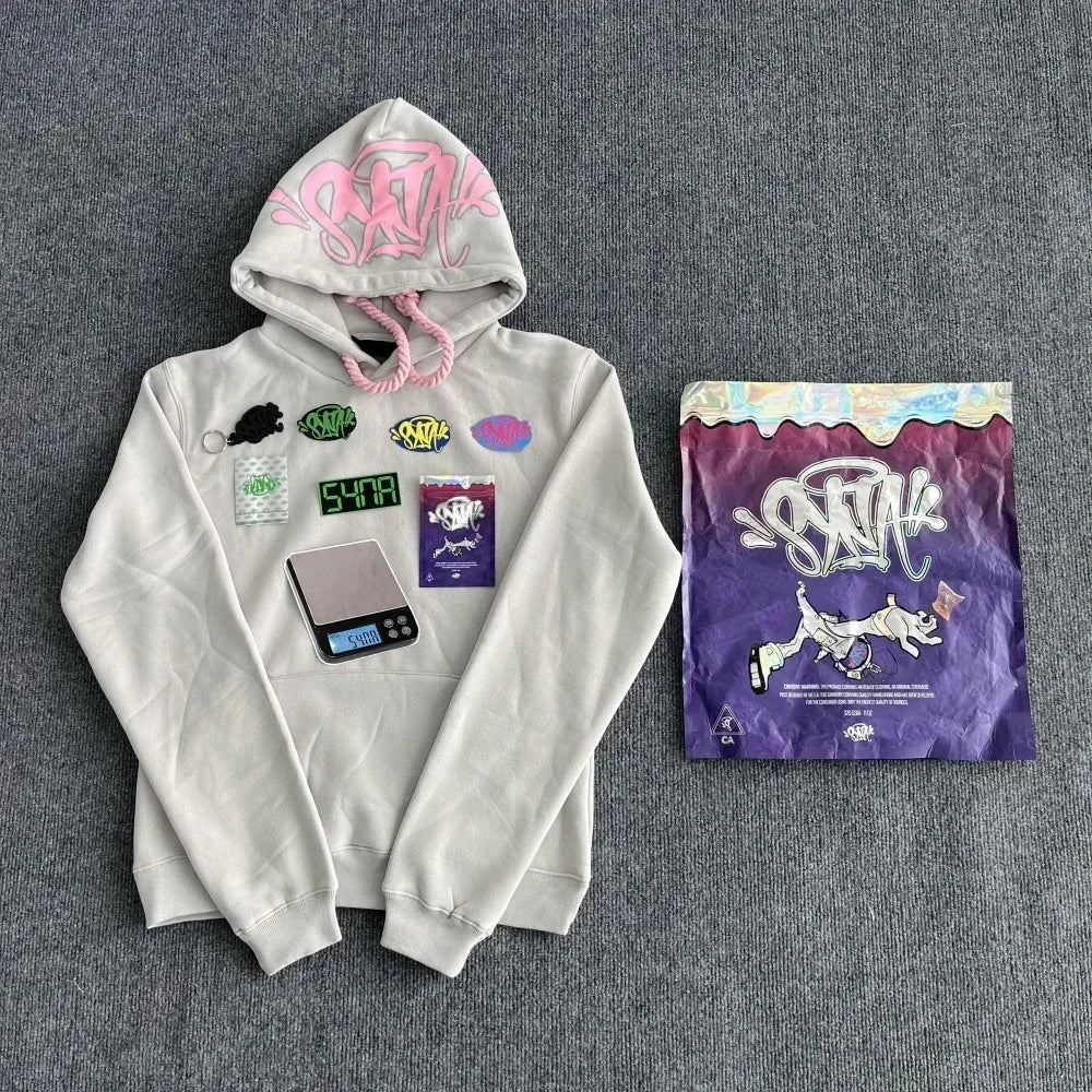 Sy UK Fashion Street Tracksuit y2k Harajuku Men's / Women's Casual Loose Hoodies Pants Hip Hop Sportswear Tops Sports Trousers