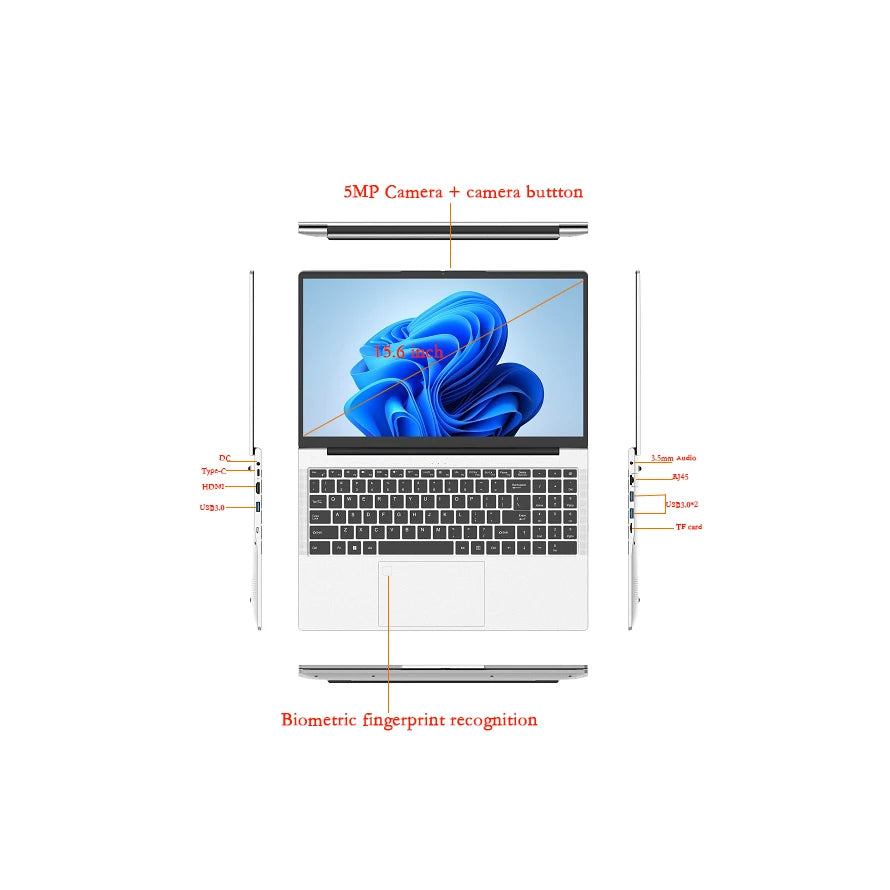 15.6-Inch Laptop with Dual Screen . Core I3-1025G1 8GB DDR4 RAM 512GB HDD . UHD Graphics-for Student Office Home Use