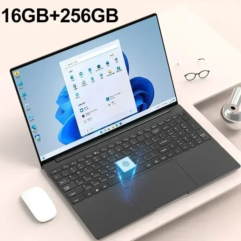 15.6" Portable Laptop Windows 11 32GB Ram DDR4 2TB SSD Notebook Pc Gamer Intel N5095 Office Computer with Backlit Fingerprint