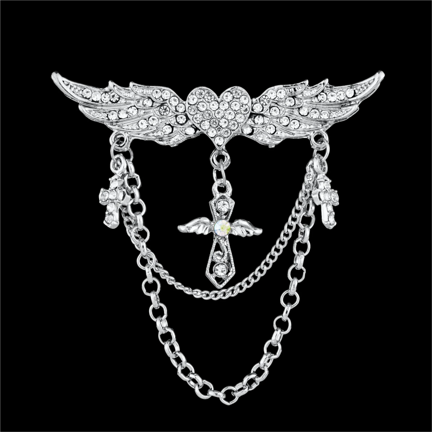 Multiple Styles Rhinestone Brooch Pin Tassel Lapel Pins Suit Shirt Collar Badge Corsage Brooches for Men's Jewelry Accessories