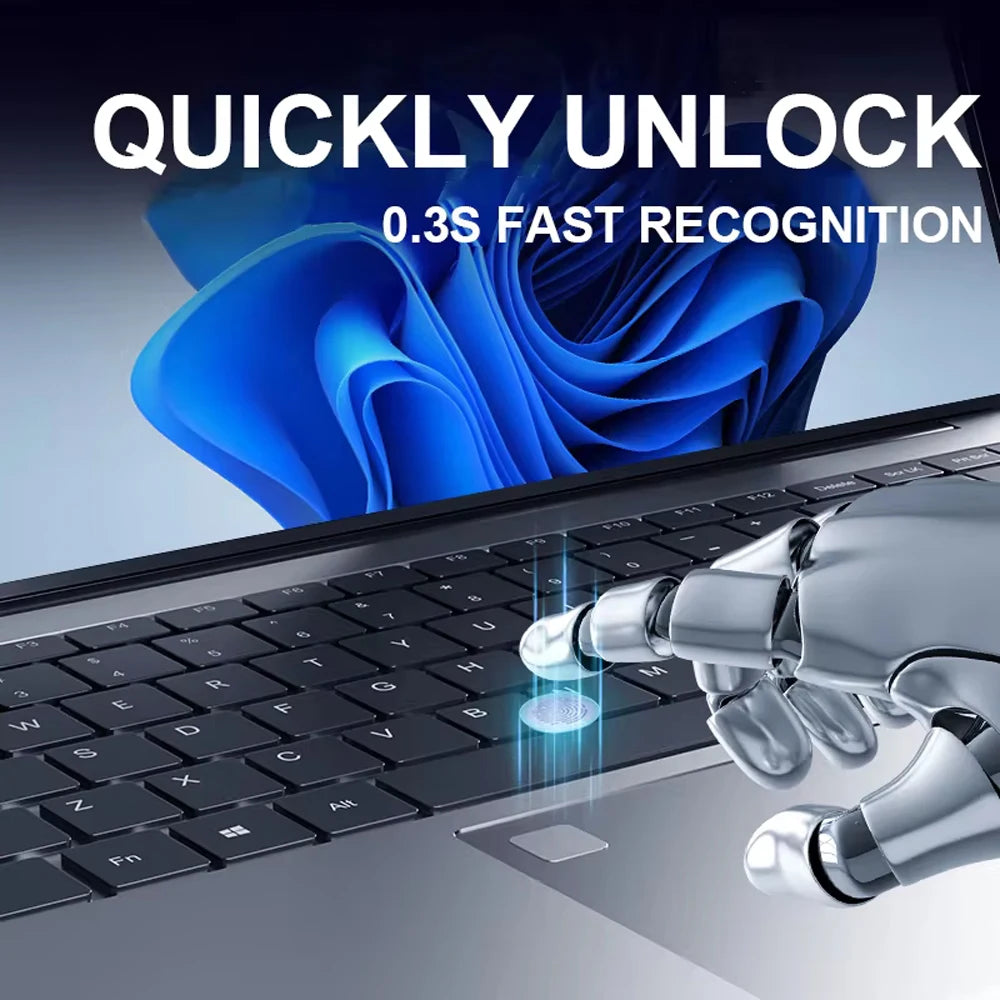 Portable Laptop Computer PC Windows 11 Intel Core i7 8500Y 15.6 Inch 16GB DDR 1TB SSD Office Laptops Fingerprint Unlock Notebook