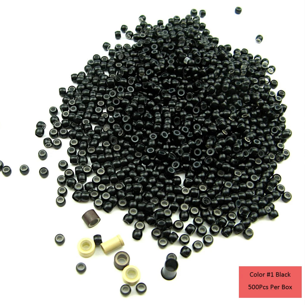 500Units Nano Micro Ring With Silicone Hair Nano Rings 4.0mm Nano Micro Beads Micro Hair Ring Mini Human Hair For Nano Rings