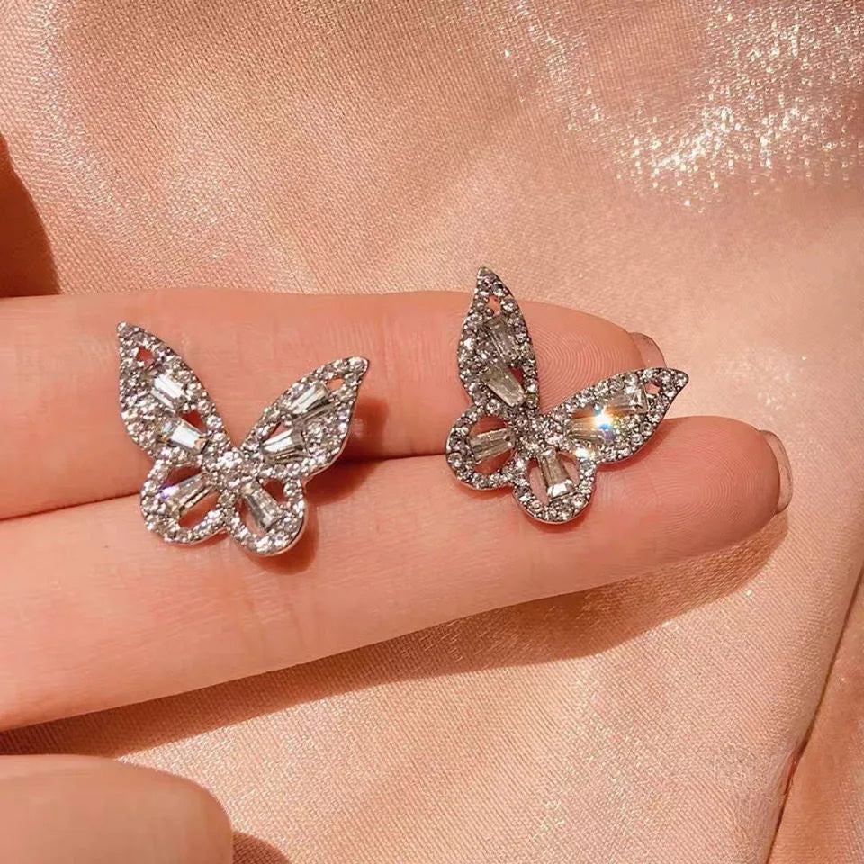 New Fashion Trend Unique Design Elegant Delicate Zircon Butterfly Tassel Earrings For Women Jewelry Wedding Party Premium Gifts