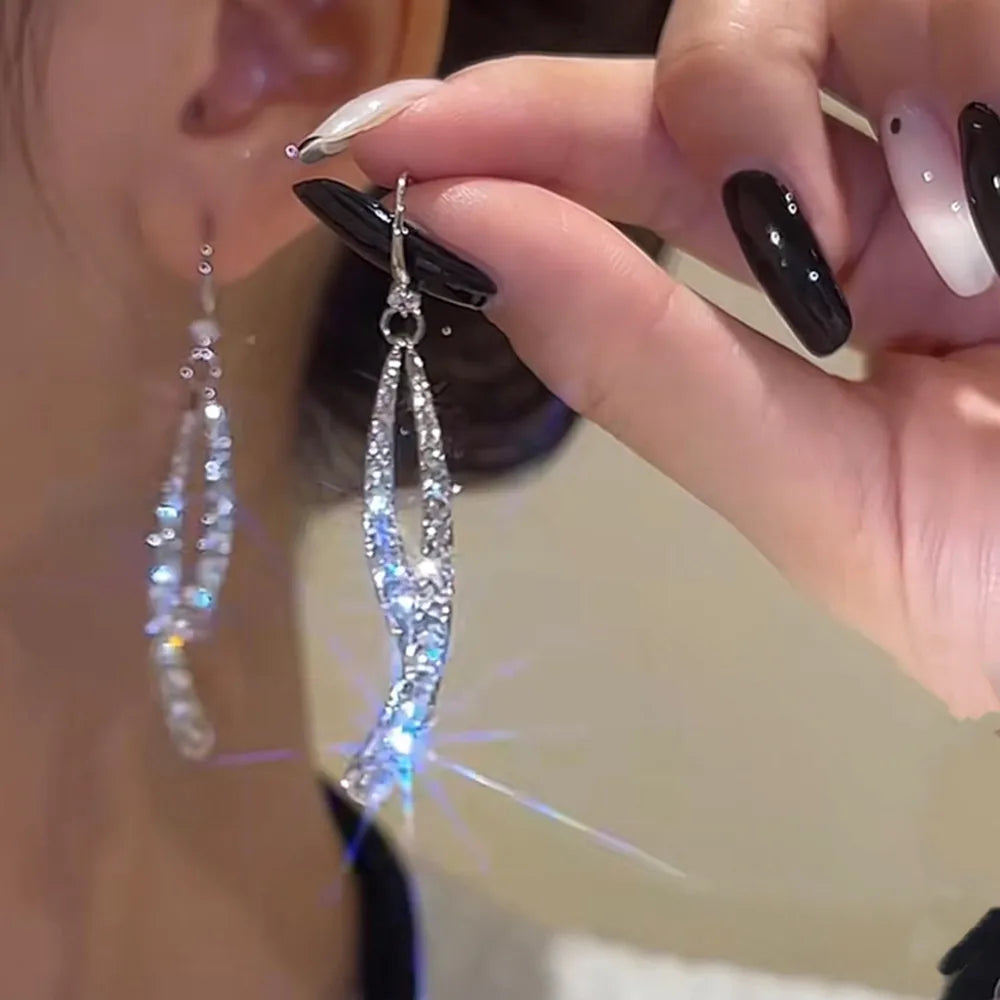 New Fashion Trend Unique Design Elegant Delicate Zircon Butterfly Tassel Earrings For Women Jewelry Wedding Party Premium Gifts