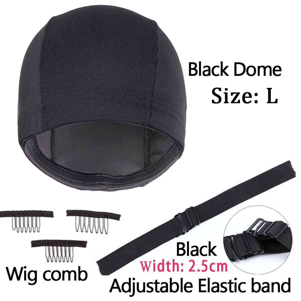 Professional Wig Making Caps Wig Clip Elastic Band For Wigs Nylon Mesh Beige Black Mesh For Wig Dome Hair Net For DIY Wigs