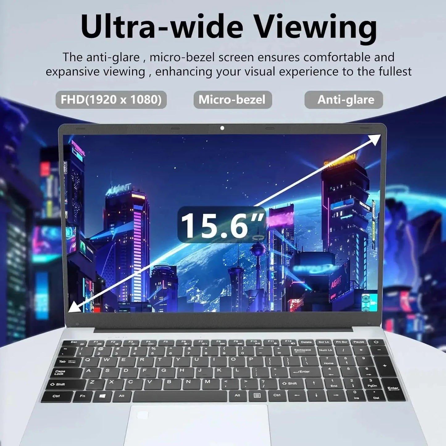 15.6" Intel Core i7 8500Y Laptop Computer PC Windows 11 Pro 16GB DDR 1TB SSD i7 Laptops Office Fingerprint Unlock Notebook PC