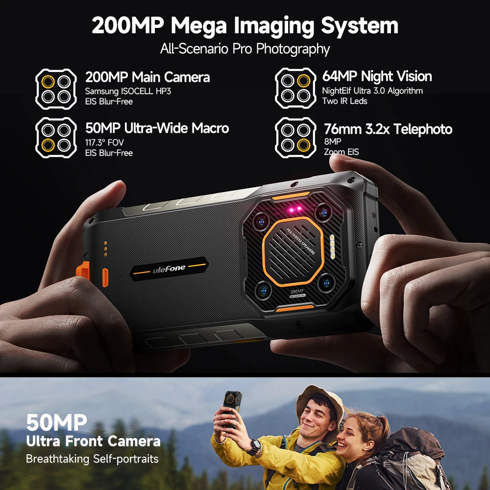 【World Premiere】Ulefone Armor 26 Ultra 5G Rugged Waterproof Smartphone 120W 15600mAh 200MP+64MP Smartphone Up to 24GB+512GB NFC