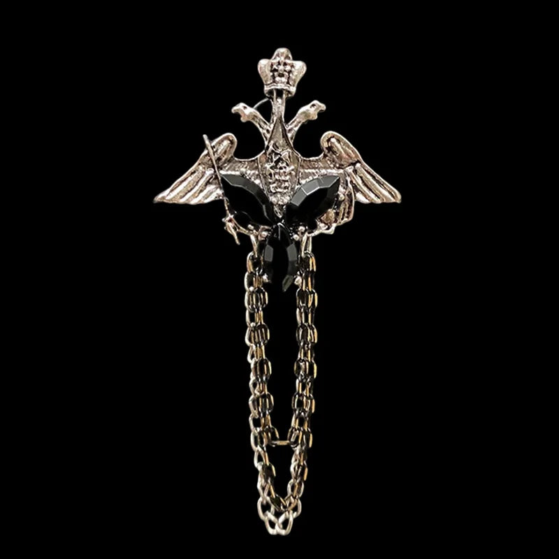 Multiple Styles Rhinestone Brooch Pin Tassel Lapel Pins Suit Shirt Collar Badge Corsage Brooches for Men's Jewelry Accessories