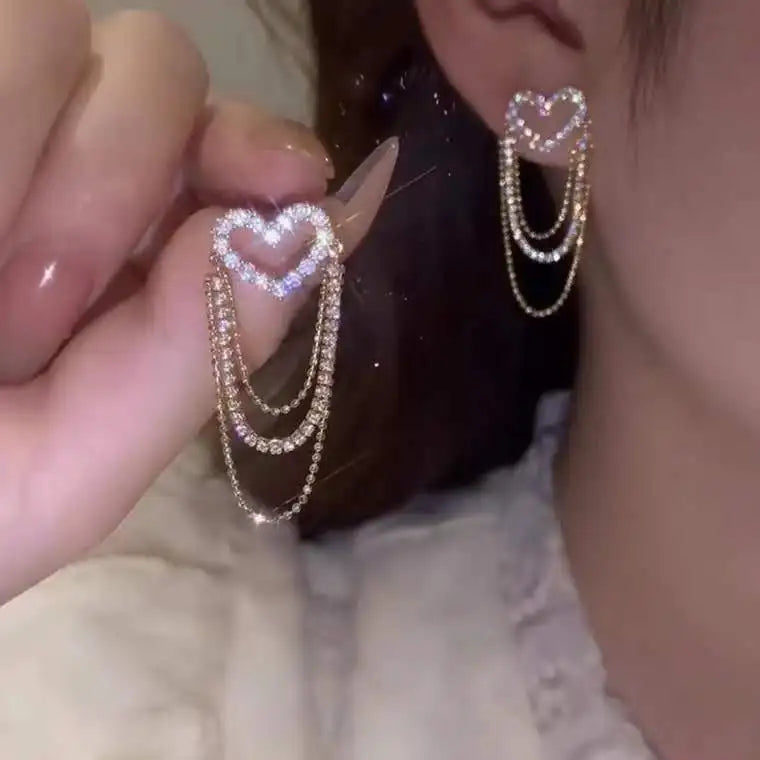 New Fashion Trend Unique Design Elegant Delicate Zircon Butterfly Tassel Earrings For Women Jewelry Wedding Party Premium Gifts