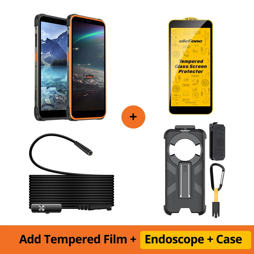 【2024 New】Ulefone Power Armor 16S ,NFC 16GB RAM 128GB ROM,50MP Camera, 9600mAh ,122dB Loudest Speaker, Global Version ,Android