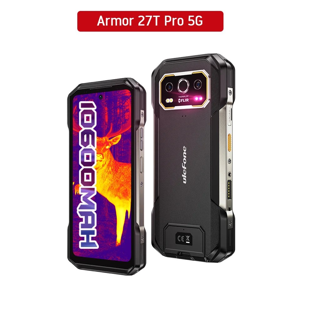 【World Premiere】Ulefone Armor 27T Pro 5G Rugged Phone 10600mAh Android 14 Smartphone 50MP+64MP Night Camera 6.78" 24GB+256GB NFC