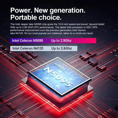 New Intel Celeron N5095 Laptop 15.6" Gaming Notebook 32GB RAM 2TB SSD Office Study PC Windows 11 1920 X 1080 Resolution