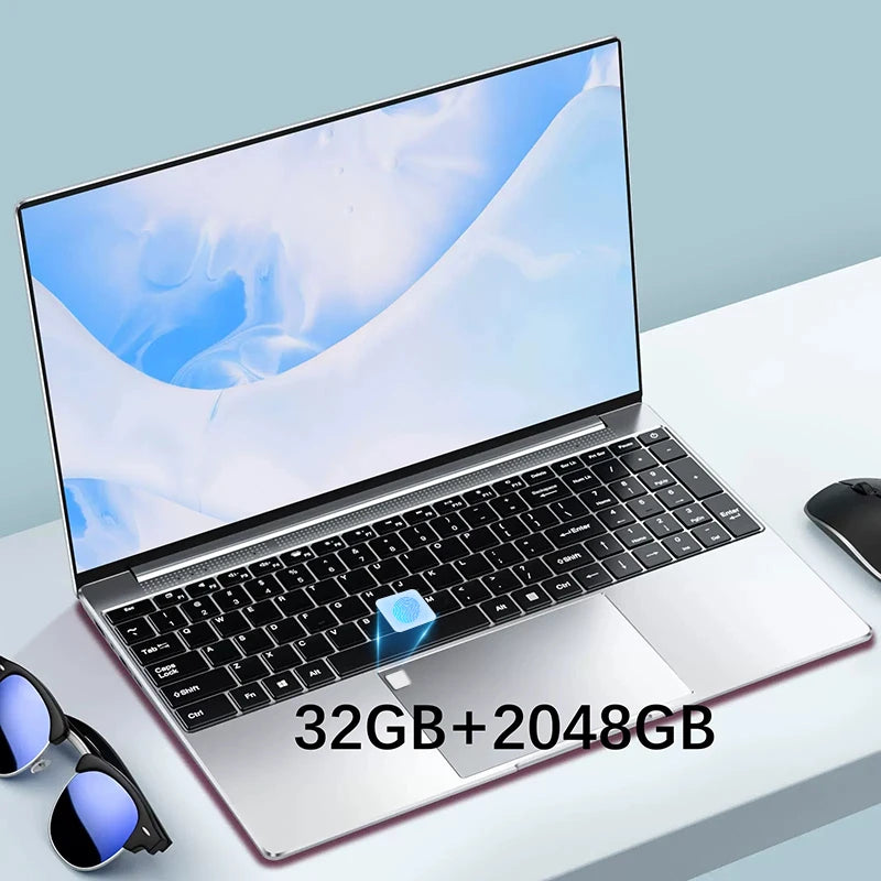 New Intel Celeron N5095 Laptop 15.6" Gaming Notebook 32GB RAM 2TB SSD Office Study PC Windows 11 1920 X 1080 Resolution