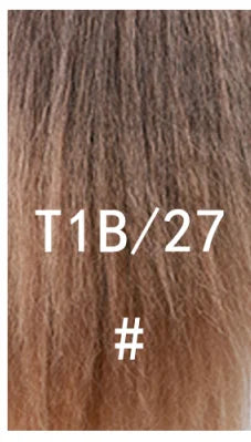 Lydia Tail Warping Synthetic 16" Kinky Straight Hairpiece With Two Plastic Comb Drawstring Ponytail Hair Extension 1B# Black