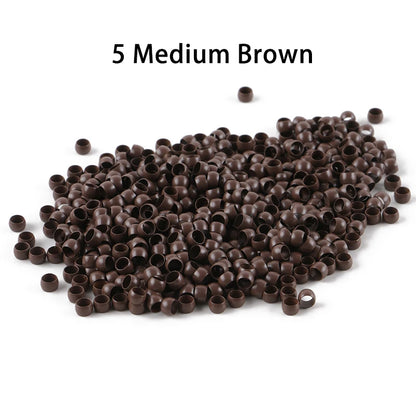 HARMONY 1000 Pieces 4.0mm Copper Nano Ring Beads Hair Extension Tools with 7 Colors Optional