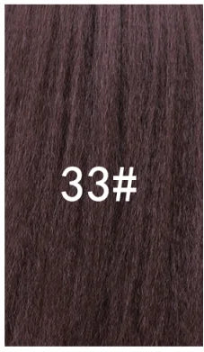 Lydia Tail Warping Synthetic 16" Kinky Straight Hairpiece With Two Plastic Comb Drawstring Ponytail Hair Extension 1B# Black