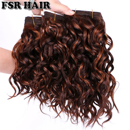 8"-20" P4/30 color double Weft wavy Hair 100g/pcs Bohemian hair bundles synthetic hair Extensions for women