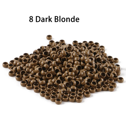 HARMONY 1000 Pieces 4.0mm Copper Nano Ring Beads Hair Extension Tools with 7 Colors Optional