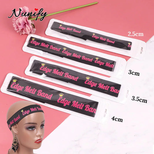 Nunify Elastic Band For Wigs 2.5Cm-4Cm Wig Band For Edges Hair Accessories Melt Band Wig Headband For Edges With Universal Logo
