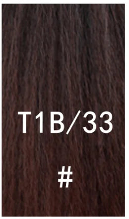 Lydia Tail Warping Synthetic 16" Kinky Straight Hairpiece With Two Plastic Comb Drawstring Ponytail Hair Extension 1B# Black