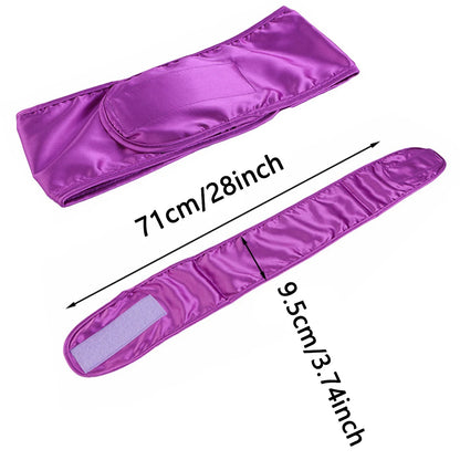 Women Silky satin Adjustable SPA Facial Headband Bath Makeup Hair Band Headbands for Face Washing Soft Toweling Hair Accessories