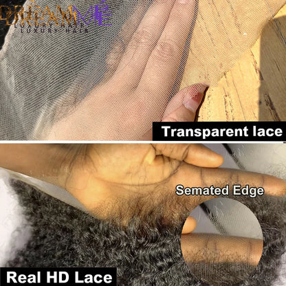 Kinky Curly 13x4 13x6 HD Lace Frontal Only Pre plucked Natural Hairline 5x5 6x6 7x7 Invisible HD Lace Closure Only Brazilian