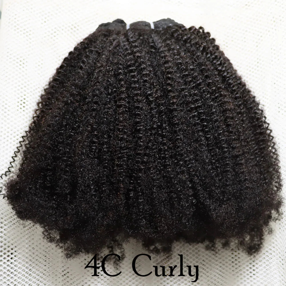 Human Hair Weft Different 4C Afro Kinky Jerry Curly Kinky Straight Yaki Jerry Curly Virgin Brazilian Human Hair Bundles Weaving