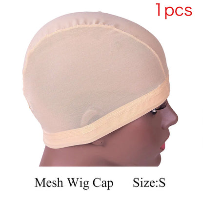 Professional Wig Making Caps Wig Clip Elastic Band For Wigs Nylon Mesh Beige Black Mesh For Wig Dome Hair Net For DIY Wigs