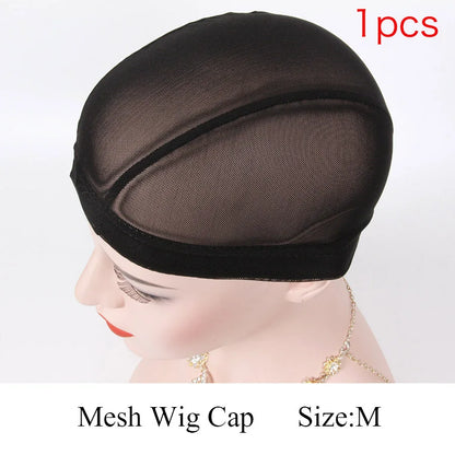 Professional Wig Making Caps Wig Clip Elastic Band For Wigs Nylon Mesh Beige Black Mesh For Wig Dome Hair Net For DIY Wigs