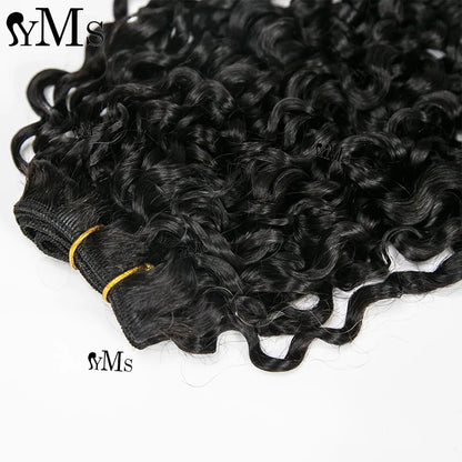 Real Burmese 3C4A Curly Human Hair 2/3/4 Bundle Deals Weft Extensions YMS Burmese Curly Raw Human Hair Bundles Weave Full Head