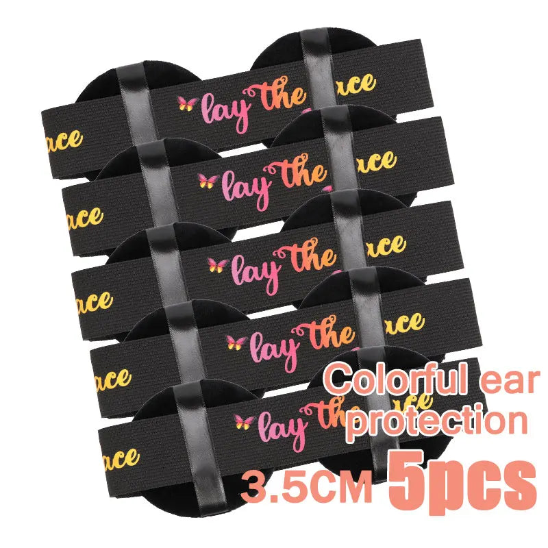 Elastic Bands For Wig With Ear Cover 3/5Pcs Melting Edge Band For Wigs Babys Hair Edges Control Band For Keeping Wigs In Place