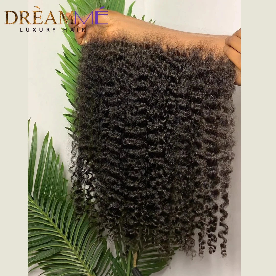 Kinky Curly 13x4 13x6 HD Lace Frontal Only Pre plucked Natural Hairline 5x5 6x6 7x7 Invisible HD Lace Closure Only Brazilian