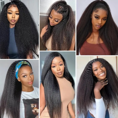 Kinky Straight Invisible Tape In 100% Human Hair Extensions 16"-26" Skin Weft Natural Black 100% Remy Hair Adhesive 20pcs/pack