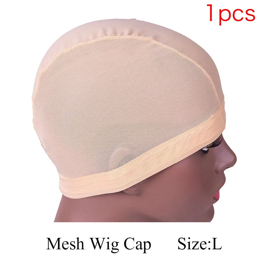 Professional Wig Making Caps Wig Clip Elastic Band For Wigs Nylon Mesh Beige Black Mesh For Wig Dome Hair Net For DIY Wigs