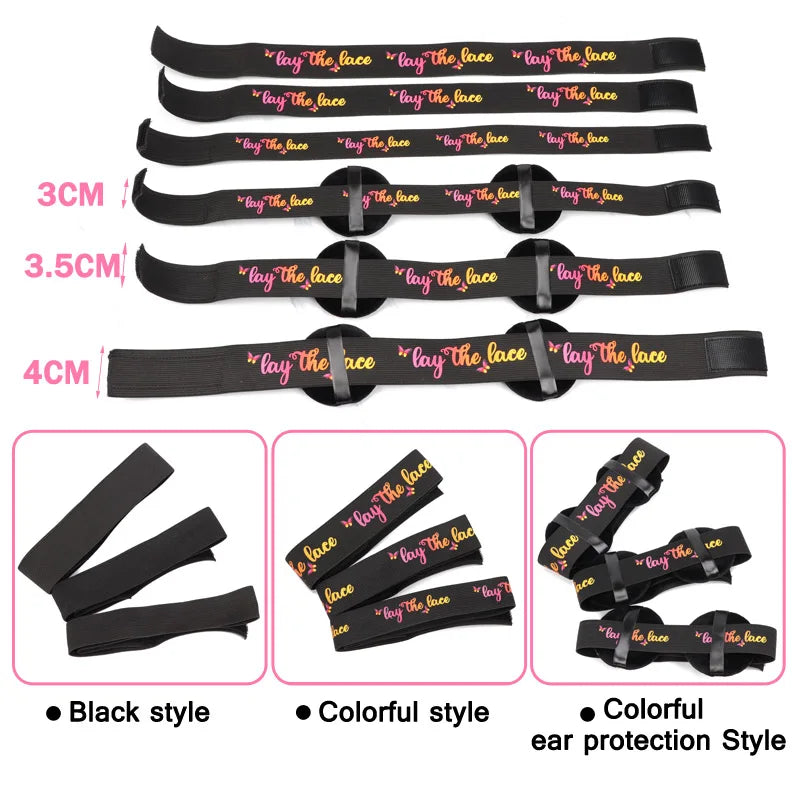 Elastic Bands For Wig With Ear Cover 3/5Pcs Melting Edge Band For Wigs Babys Hair Edges Control Band For Keeping Wigs In Place