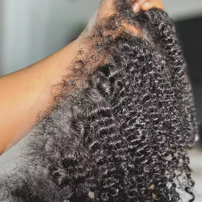 Kinky Curly edge Wigs Short Bob Pixie Cut Curly 13x4 Lace Front Wig 220% Human Hair Wig PrePlucked Baby Hair Lace Closure Wig