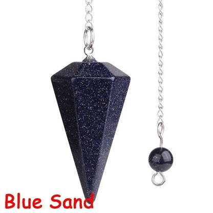 Natural Stone Quartz Agates Pendant Reiki Healing Cone Amethyst Charm Pendulum Pendants For Divination Dowsing Reiki Crystals