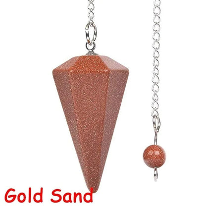Natural Stone Quartz Agates Pendant Reiki Healing Cone Amethyst Charm Pendulum Pendants For Divination Dowsing Reiki Crystals