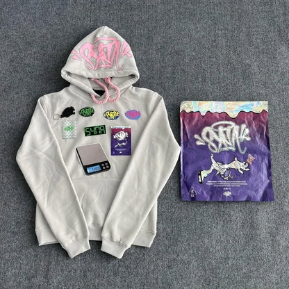 Sy UK Fashion Street Tracksuit y2k Harajuku Men's / Women's Casual Loose Hoodies Pants Hip Hop Sportswear Tops Sports Trousers