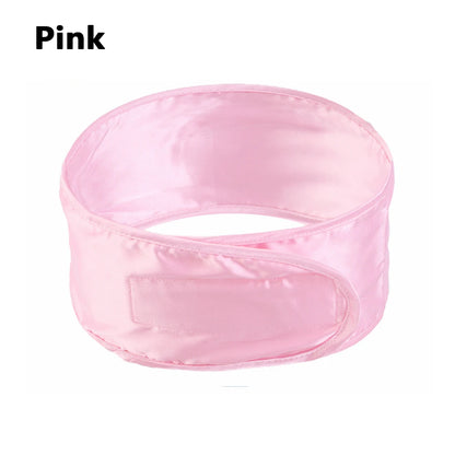 Women Silky satin Adjustable SPA Facial Headband Bath Makeup Hair Band Headbands for Face Washing Soft Toweling Hair Accessories