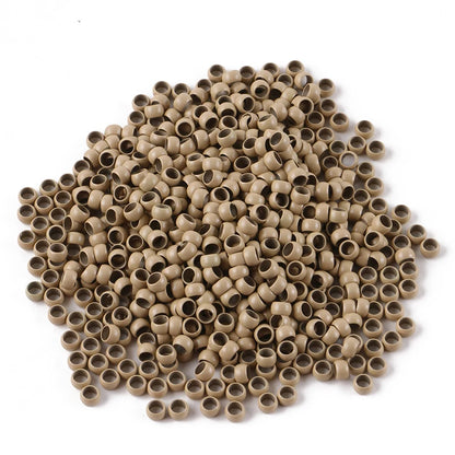 HARMONY 1000 Pieces 4.0mm Copper Nano Ring Beads Hair Extension Tools with 7 Colors Optional