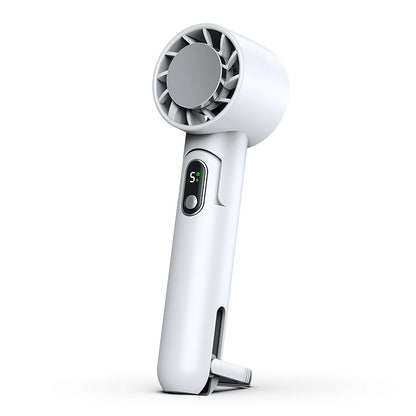 Portable Fan Mini Handheld Turbo Fan with Semiconductor Refrigeration Ice Cooling Fan 4000mAh USB Rechargeable Hanging Neck Fan
