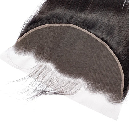 Gabrielle 13x6 13x4 Lace Frontal Brazilian Straight Human Hair HD Lace Frontals Only Pre plucked Natural Color Remy Hair
