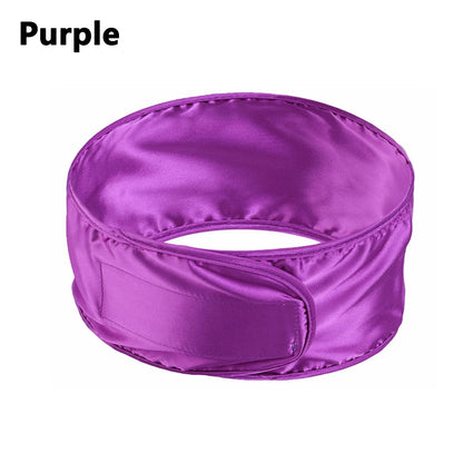 Women Silky satin Adjustable SPA Facial Headband Bath Makeup Hair Band Headbands for Face Washing Soft Toweling Hair Accessories