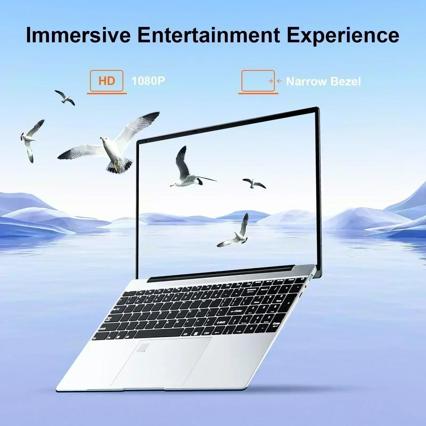15.6" Portable Laptop Windows 11 32GB Ram DDR4 2TB SSD  Notebook Pc Gamer Intel N5095 Office Computer with Backlit Fingerprint